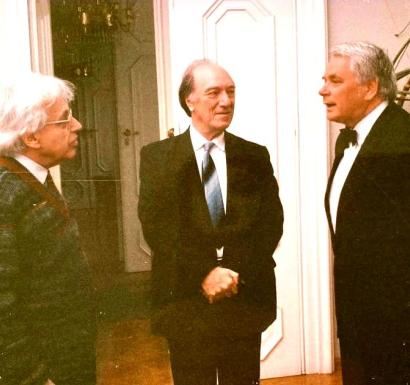 1989 — In conversation with Györgi Ligeti and Rector Dr. Moser